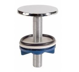 Tappo copriforo cromato in ottone, diametro 50