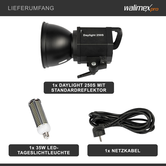 Luce LED fotografia, temperatura 5000K, CRI 90+, potenza 35 W, incl. custodia e riflettore, per studio fotografico foto e video