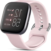 Cinturino sportivo in silicone per Fitbit Versa 2 & Versa Lite - design classico - regolabile - cinturino di ricambio compatibile con Fitbit.