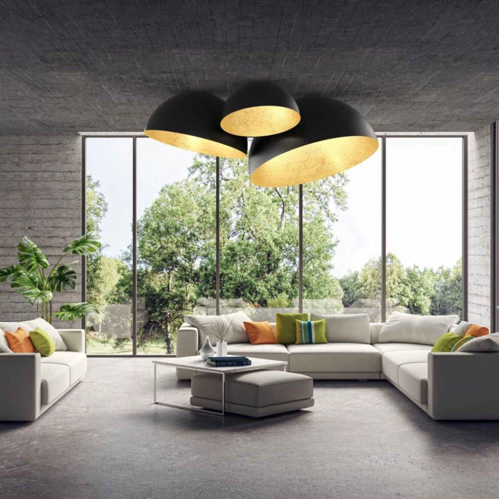 Plafoniera decorativa Sigma Sfera Ø90 nero oro E27