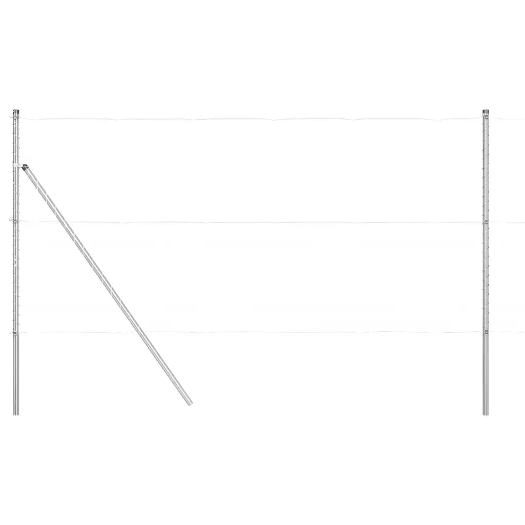 Palo della recinzione 26 pcs Grigio 3,2 x 3,2 x 170 cm