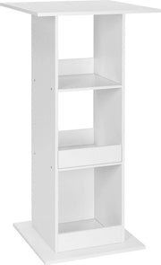 Tavolo da bar - tavolo da angolo - adatto per cucina o sala da pranzo - robusto MDF - elegante legno bianco - 60x60x112 cm