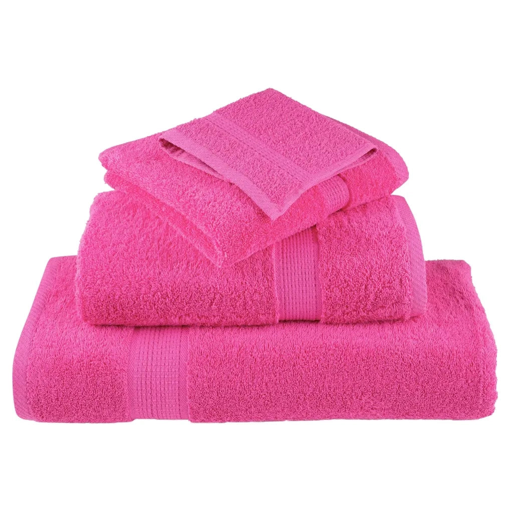 Asciugamani per Ospiti SOLUND 4 pz Rosa 30x50 cm 600 gsm 137519