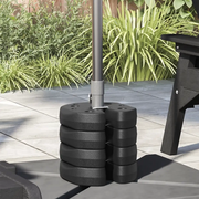 Piastre di Peso per Gazebo 4 pz Nere 220x50 mm in Cemento 45210