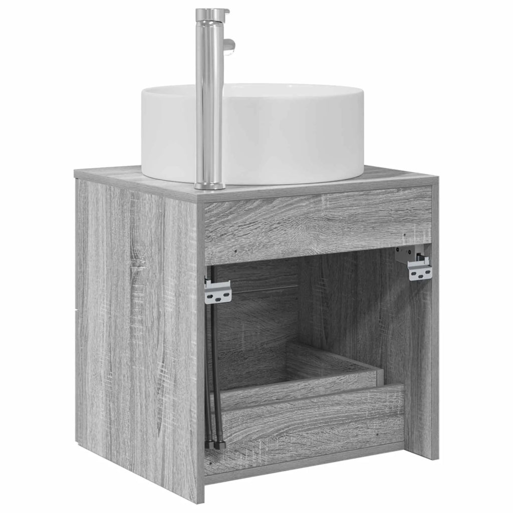 Mobile Lavabo da Parete Sonoma grigio 49,5 x 44,5 x 65,5 cm