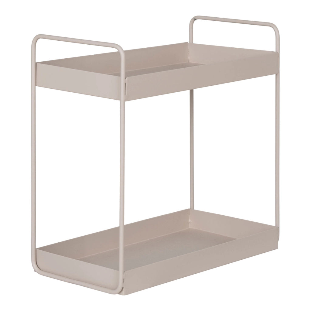 Rabo Scaffaletto doppio da appoggio in acciaio sabbia 30x15x31 cm