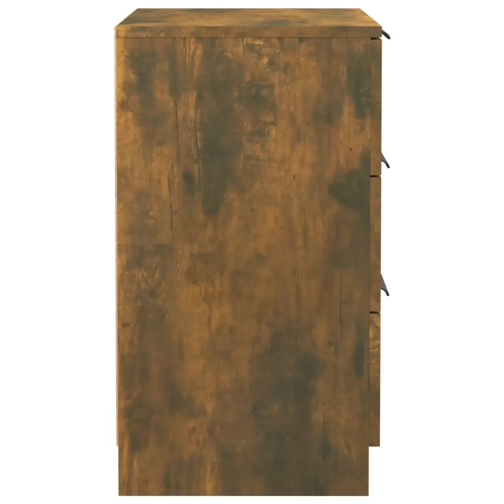 Comodino | Armadio da Notte | Mobiletto da notte Rovere Fumo 40x36x65 cm