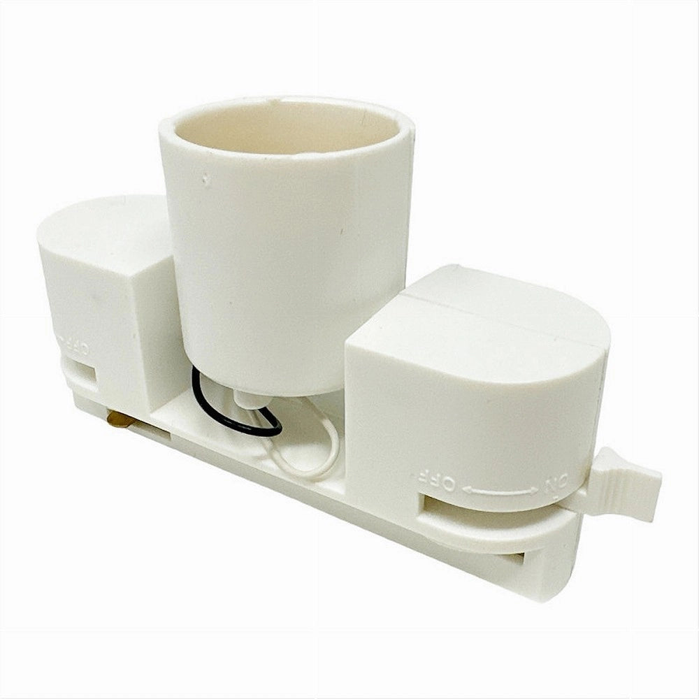Trade Shop - Portalampada Per Binario Monofase Connettore Lampadine E27 Adattatore Pista-e27 -