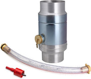 Raccoglitore d'acqua di pioggia 100 mm con connessione a serpentina e a vaso per tubo di pioggia zinco alluminio a doppia parete DN100 - per regolatore di pioggia