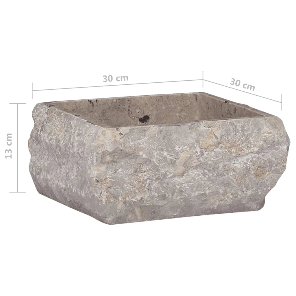 Lavabo quadrato 30x30x13 cm marmo grigio 02_0002820