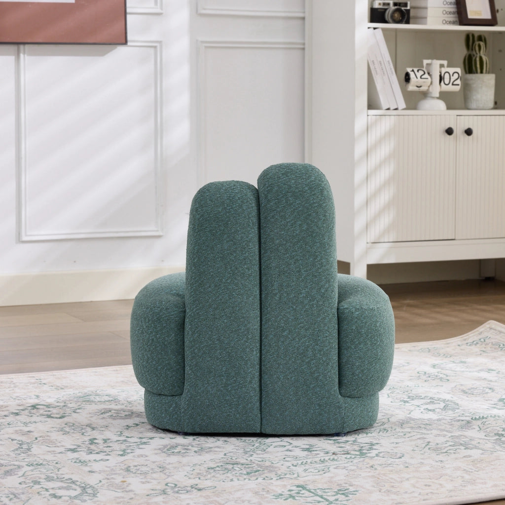 POUF A Forma di Coniglio Imbottito Verde in Tessuto, 6,2 kg