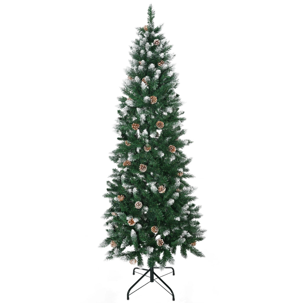 Albero di Natale Artificiale ¨C zephmum ¨C Verde 180 cm con base pieghevole