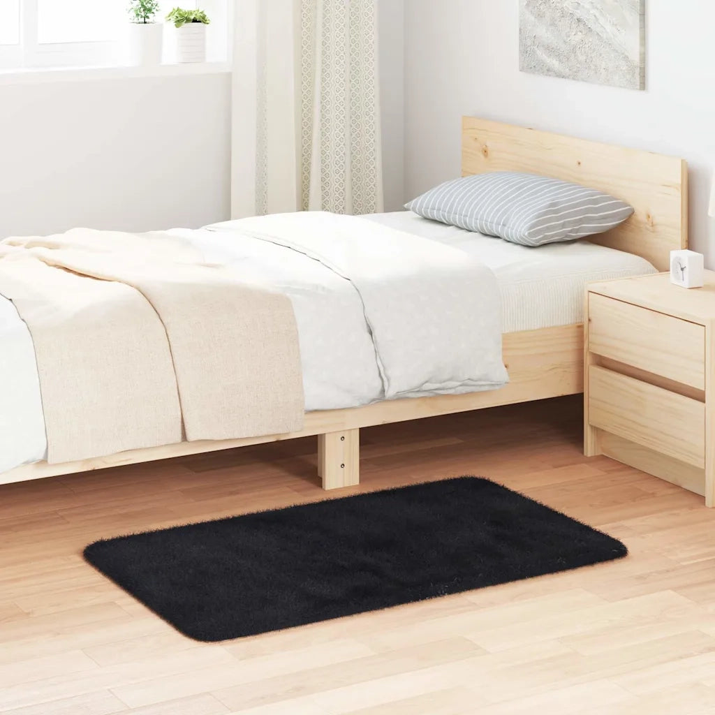 vidaXL Tappeto Shaggy a Pelo Lungo NAVARRA Nero 60x100 cm poliestere