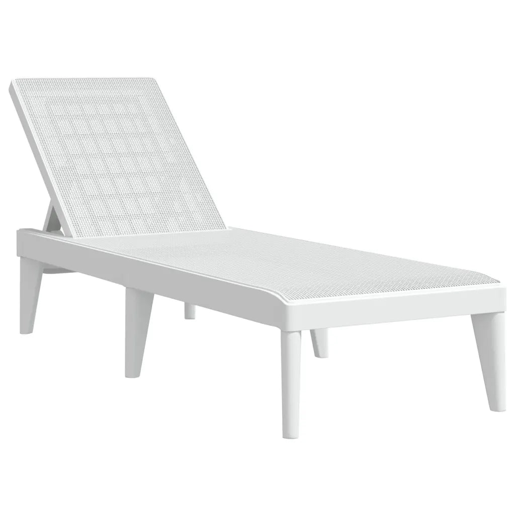 Sdraio da giardino | Lettino Bianco 186x60x29 cm in PP
