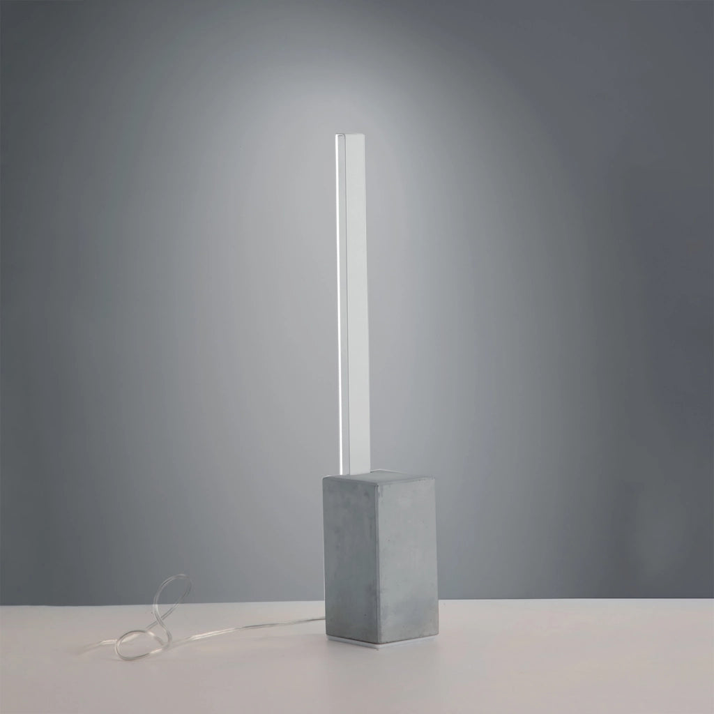 Lampada Da Tavolo Moderna Melbourne Cemento E Alluminio Led Integrato 10W 4000K