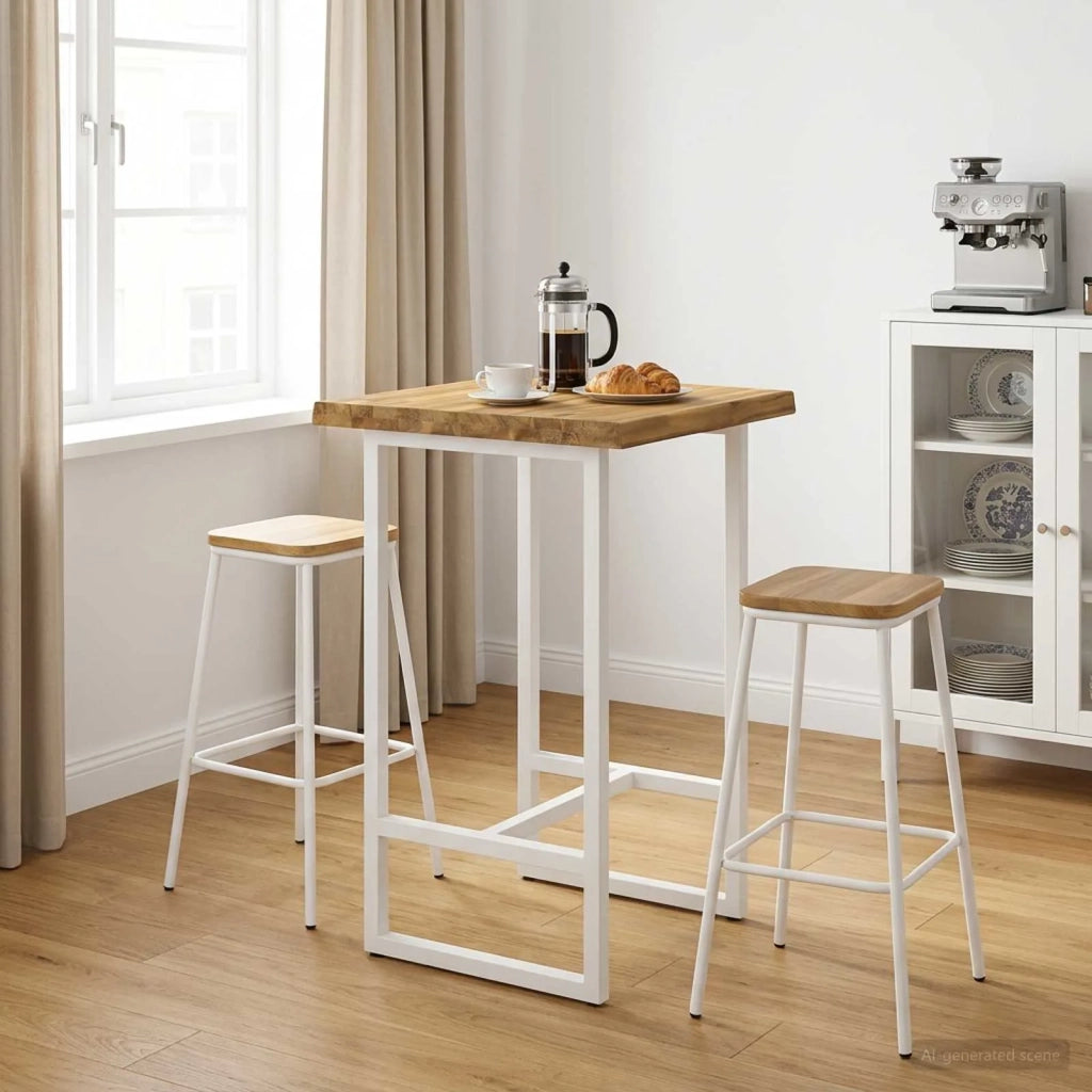 Piano del Tavolo Rettangolare 40 x 40 x 3,5 cm Quadrato Bianco 938556