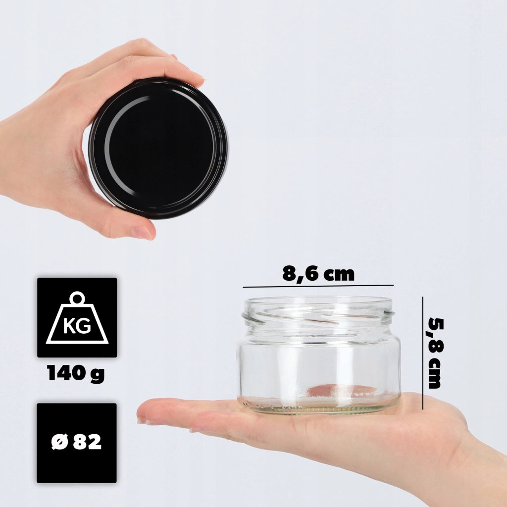 KADAX 10x Barattolo per conserve 250ml + Coperchio Fi82 miele