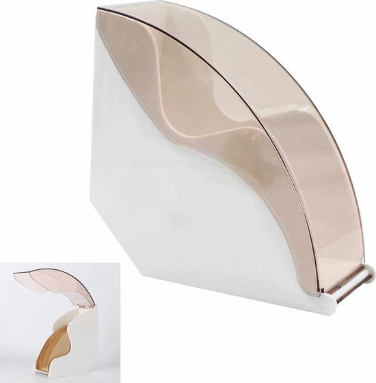 Supporto per filtro da caffè con contenitore per filtro e copertura a tessuto per la dispensa di carta, rack per carta, supporto per caffè, decorazione per cucina, bar, casa