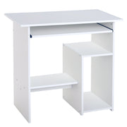 Scrivania per Computer con Cassetti e Supporto Monitor ¨C Zephmum ¨C Bianco 80x45x75 cm