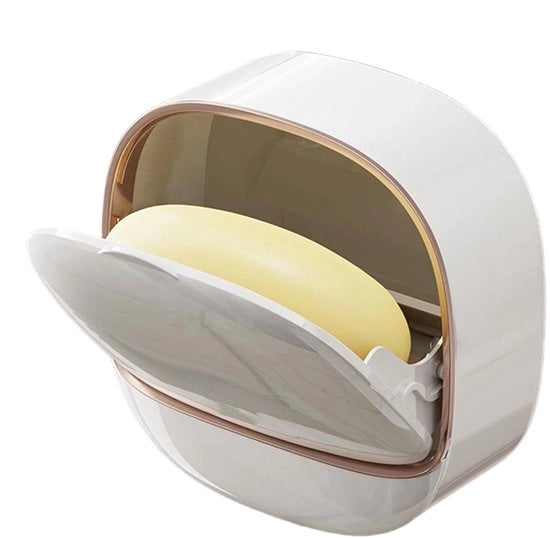 Organizzatore di Sapone - Supporto per Sapone Murale - Lavorare in Condizioni Igiene - Contenitore di Scarico Rimovibile - 123 x 12 cm - Bianco