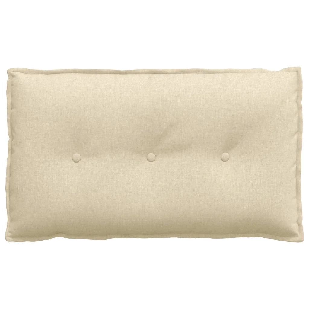 Cuscino per Schiena Crema 80 x 19 x 50 cm Tessuto