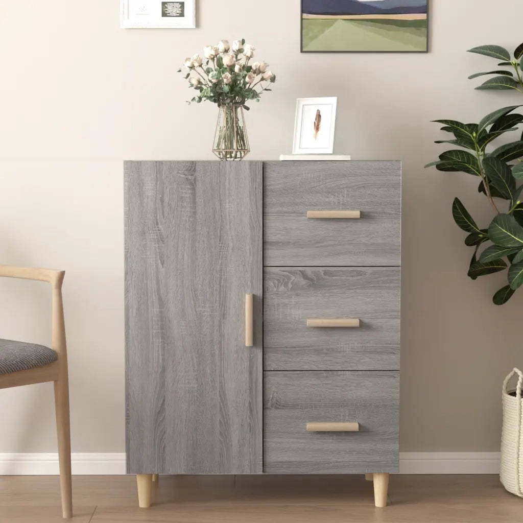 Credenza | Madia | Buffet da pranzo | Armadio da pranzo Grigio Sonoma 69,5x34x90 cm in Legno Multistrato