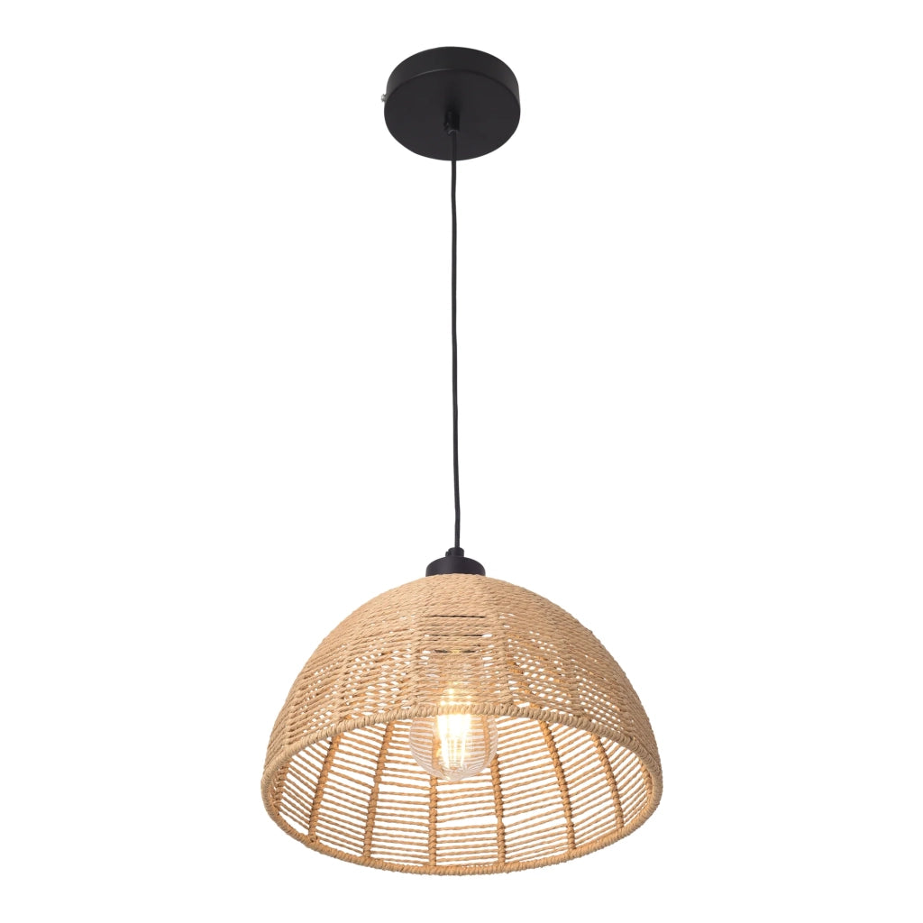 Lampada da terra/sospensione E27 nero naturale 03_0010747