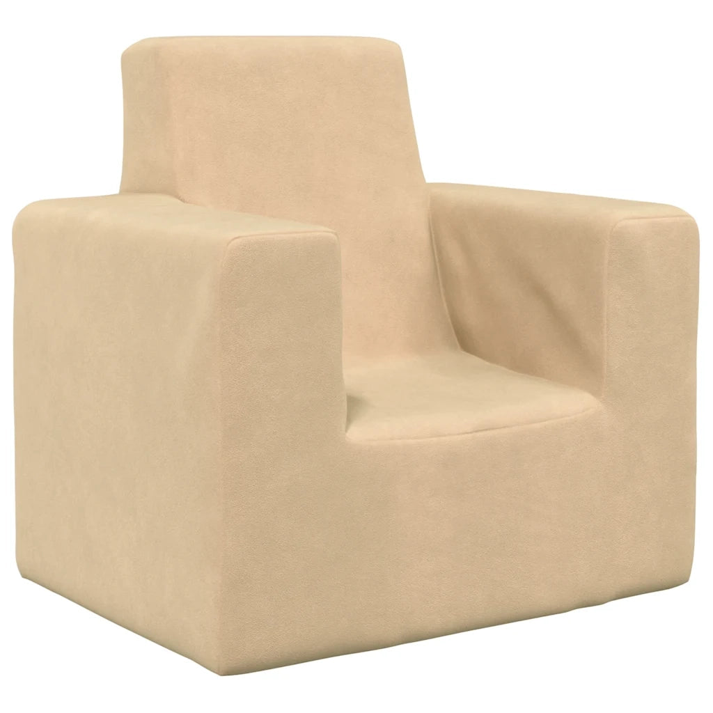 Divano per Bambini Crema in Morbido Peluche cod mxl 25735