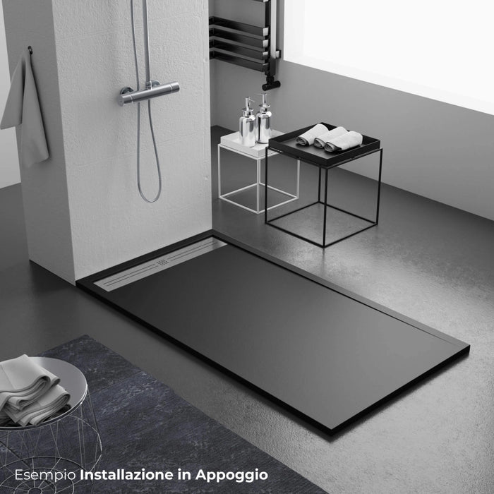 Piatto Doccia 70x150 cm in Pietra Bonussi Trivor Nero