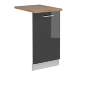 Vicco Coperchio per lavastoviglie Antracite lucido 45 cm , PL Rovere