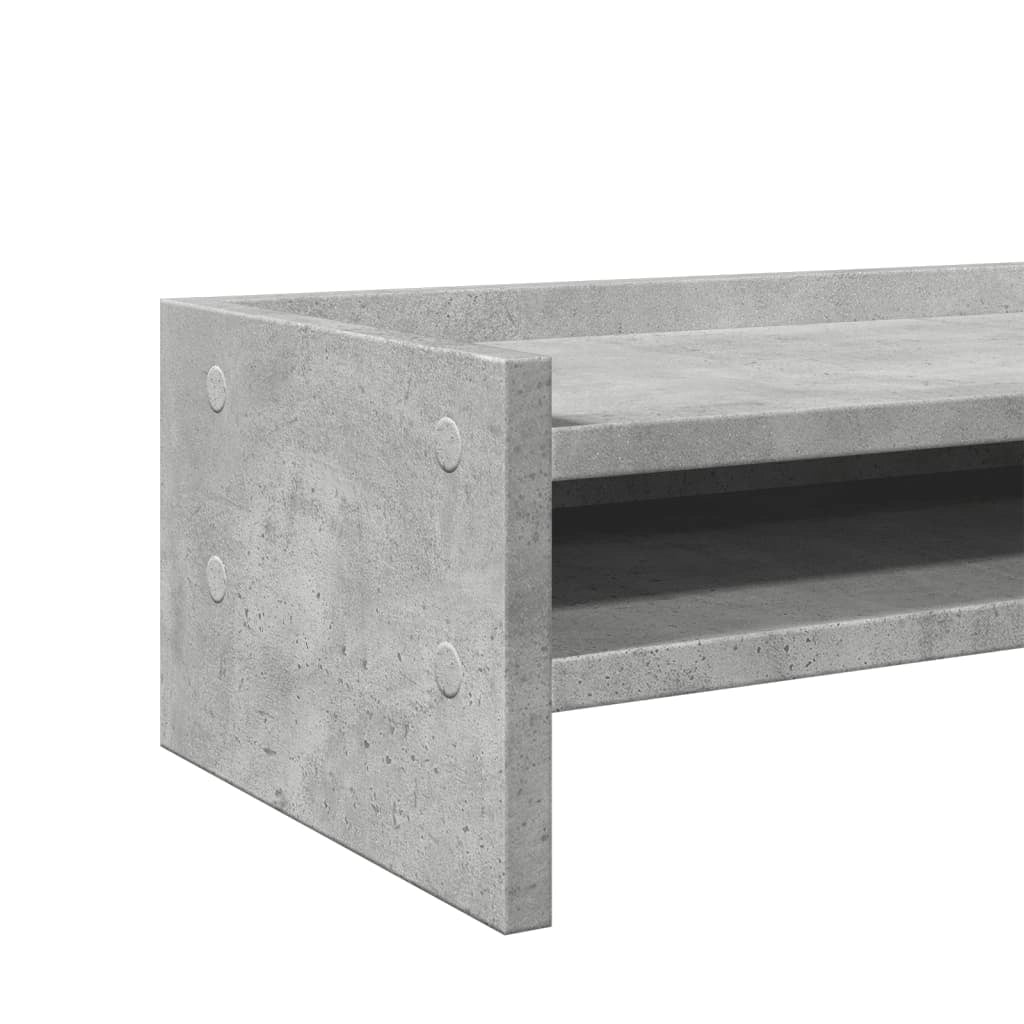 Supporto per monitor mobile da scrivania 42 x 24 x 16 cm legno ingegnerizzato grigio 02_0044866