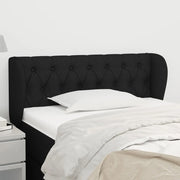 Testiera ad Orecchio Nera 93x23x78/88 cm in Tessuto 3117464