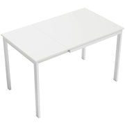 Tavolo da Pranzo Allungabile 80-120x70x74 cm Rettangolare Salvaspazio in MDF Bianco
