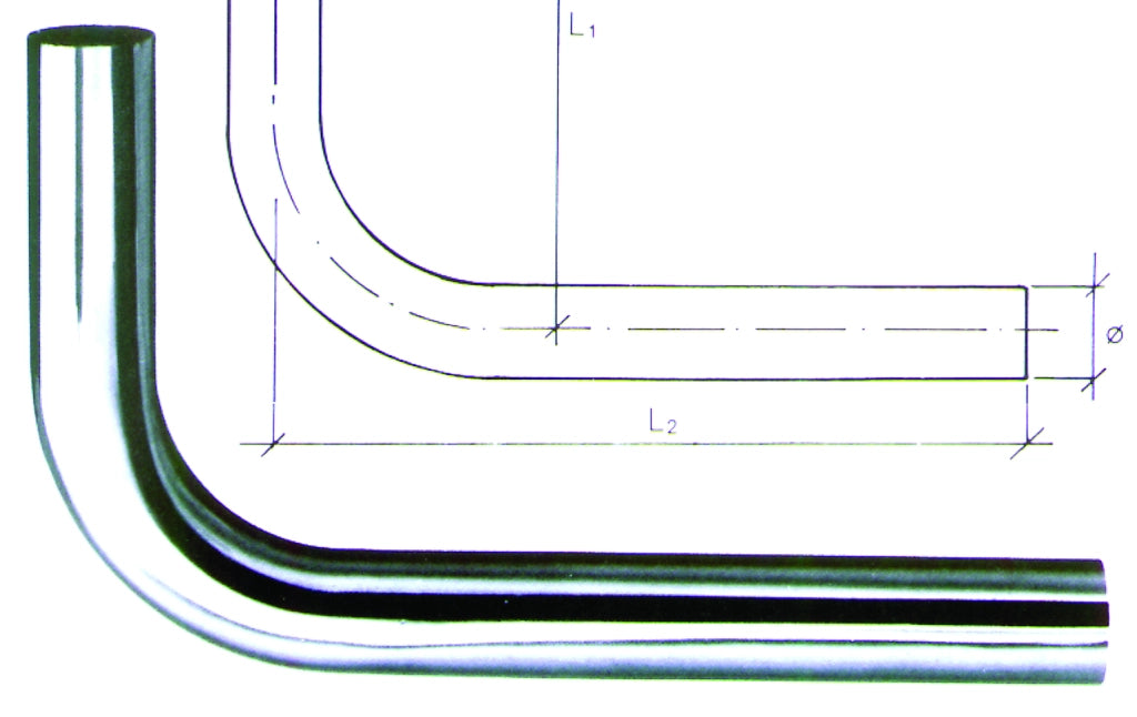 CANOTTO PER SCARICO SOTTOLAVABO CURVO 90  °  EE ? mm. 30 mm. 150x250 5.00 pz