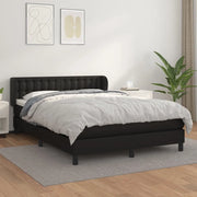 Giroletto a Molle con Materasso Nero 140x200 cm in Similpelle 3127313
