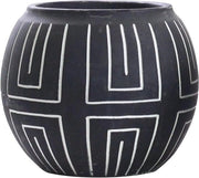Decorativa Vaso per Piante - Vaso per Piante Nero per Interno ed Esterno - 16 cm