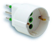 Fanton ADATTATORE SEMPLICE 2P+T spina 10A/ presa schuko 5.00 pz