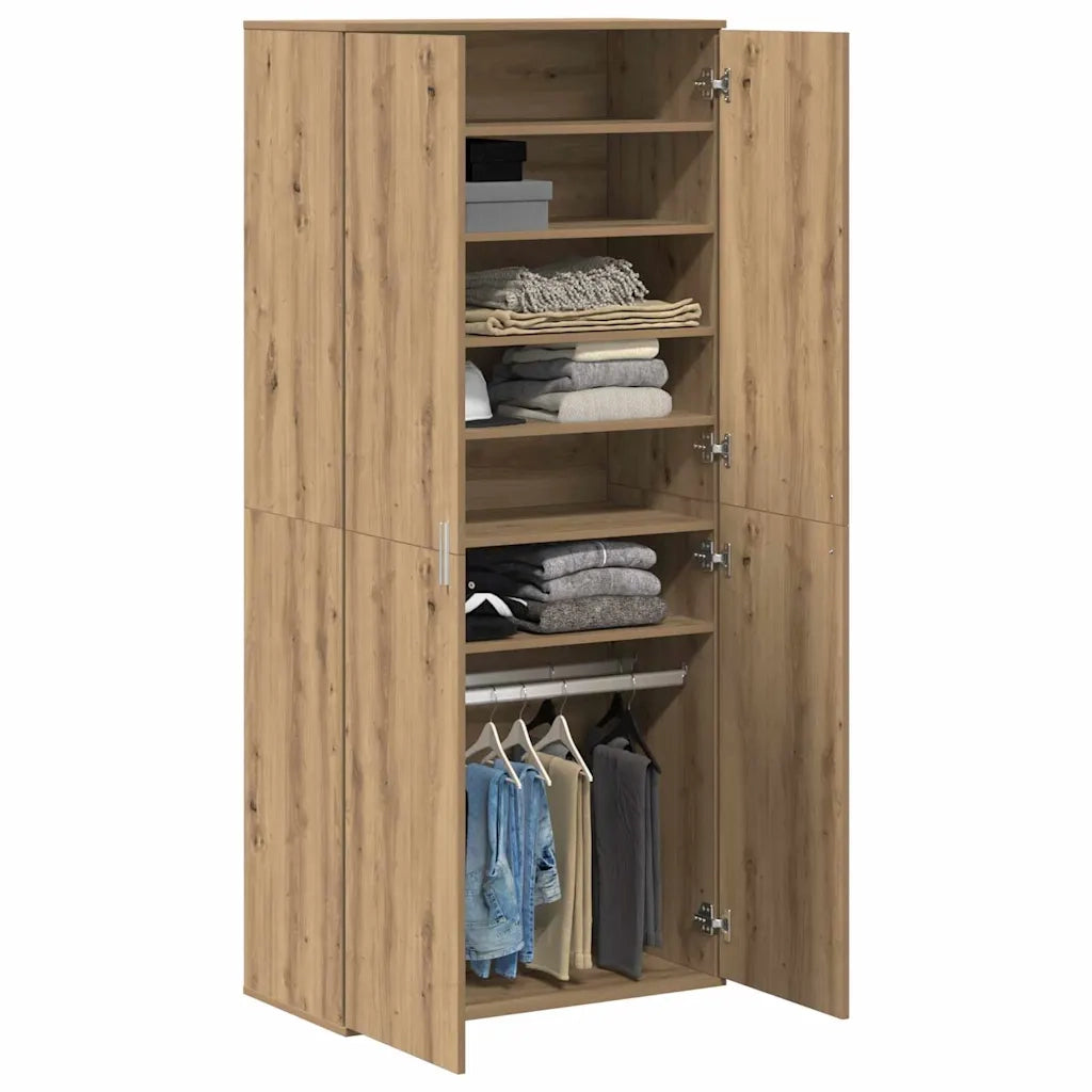 Credenza-Buffet-Armadio da cucina rovere artigianale 80 x 39 x 178 cm Legno multistrato