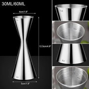 Misura cocktail in acciaio inossidabile, jigger professionale per bartender con scala interna 30 ml/60 ml per la misura degli ingredienti per cocktail