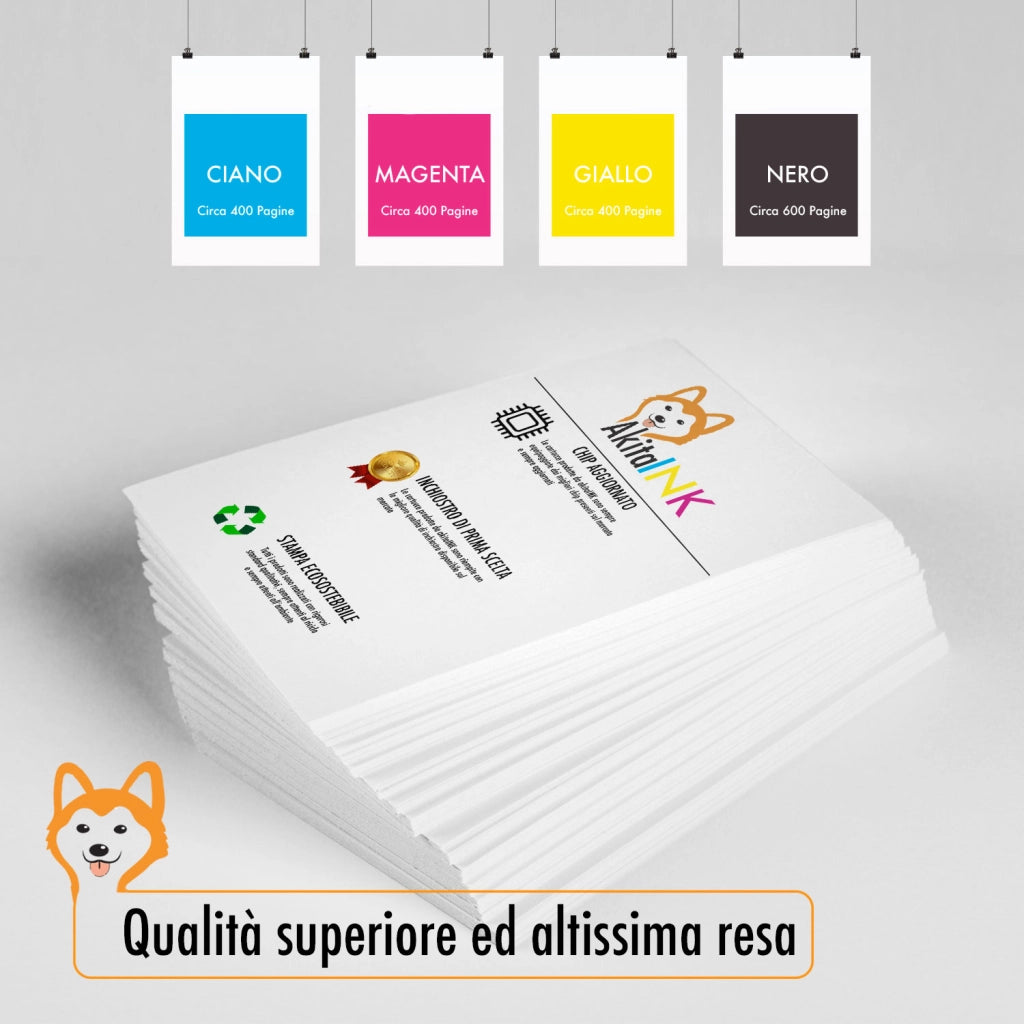 5 Cartucce Epson 603XL Compatibili AkitaINK Colori