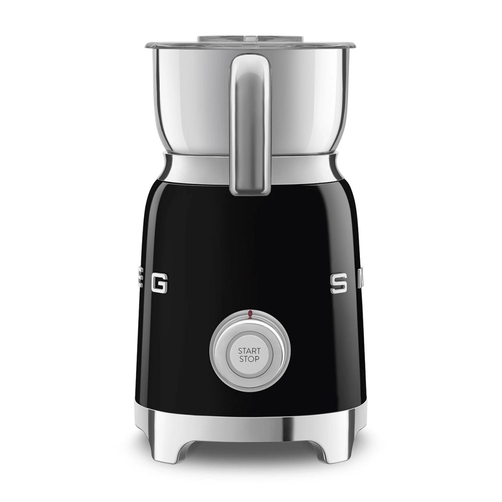 Smeg, montalatte multifunzione mff11bleu, con sistema ad induzione, 6 programmi preimpostati, una funzione manuale, caraffa removibile da 600 ml, tappo misuratore, avvolgicavo integrato, 500w, nero