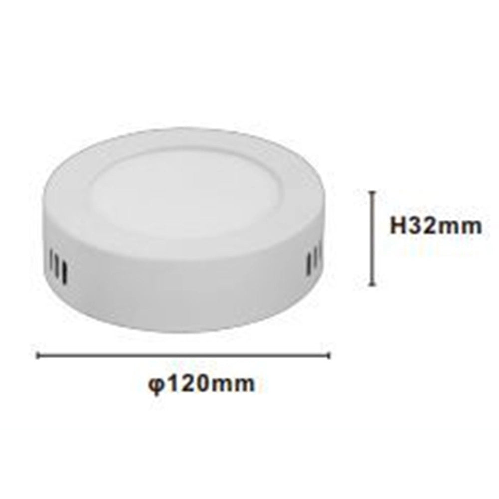 Trade Shop - Plafoniere Led 6w Luce 3000k-6500k Tondo Soffitto Parete Interruttore 660lm 00120 -