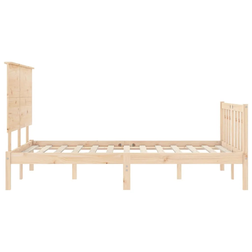 Giroletto senza Materasso-Struttura Letto 200x200 cm in Legno Massello di Pino 702231