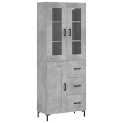 Buffet credenza cassettiera armadio mobile contenitore organizer cucina soggiorno salotto alto 69,5 x 34 x 180 cm legno ingegnerizzato grigio 02_0034707