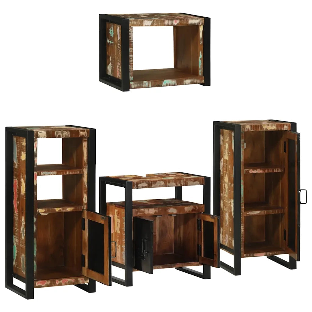 Set di mobili per il bagno 4 pcs Legno massello riciclato 3305681