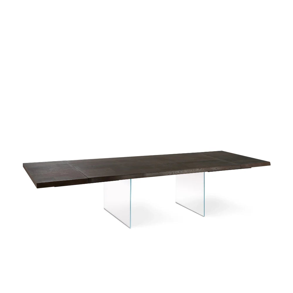 Tavolo da pranzo allungabile in legno impiallacciato rovere termocotto Forest 160-240x90 cm fino a 10 posti Made in Italy | Duzzle