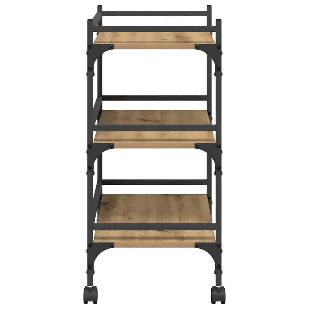 Carrello da Cucina-Scaffale per Cucina Rovere artigianale 50 x 35 x 75.5 cm