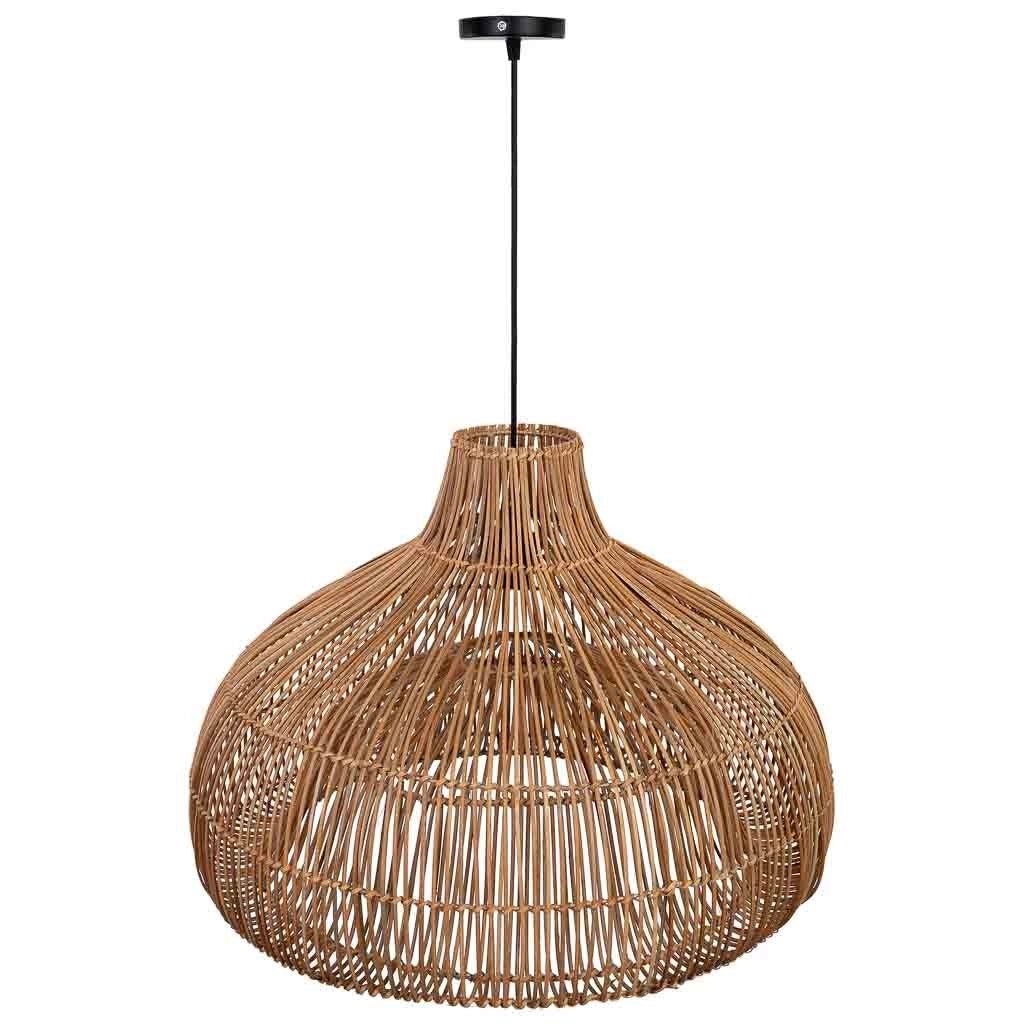 Lampada da soffitto in rattan marrone D66,5x47h cm