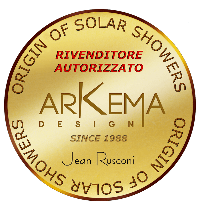 Doccia Solare da Giardino 25L Miscelatore Temporizzato e Lavapiedi Arkema Jolly Inox Paint