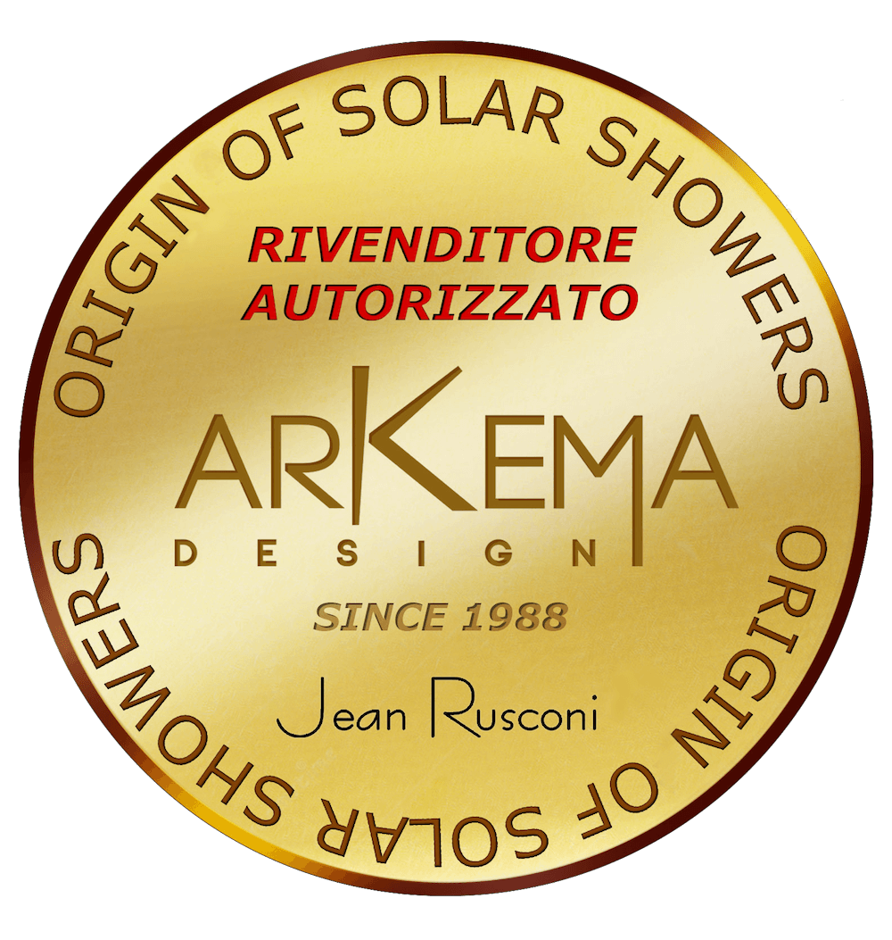 Doccia Solare da Giardino 25L Miscelatore Temporizzato e Lavapiedi Arkema Jolly S Verde